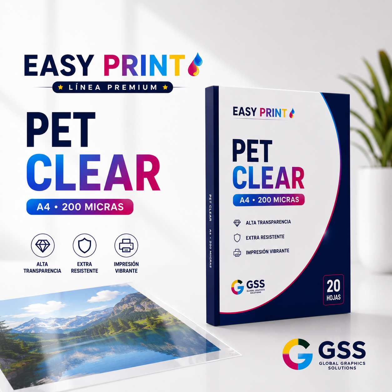 PET CLEAR STICKER Water Proof